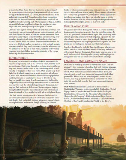 A humanoid rat-person peers out from a wooden post they are holding onto, below a busy dock. In front of them stretches the sea, and behind them a small entrance into a sewer.